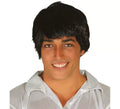 Peluca de Hombre Negra con flequillo