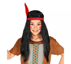 Long Native Indian Wig for Child
