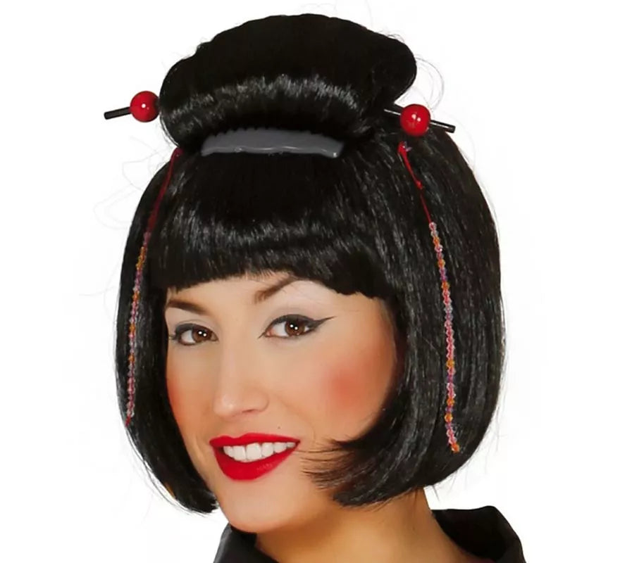 Peluca de Japonesa o Geisha para mujer