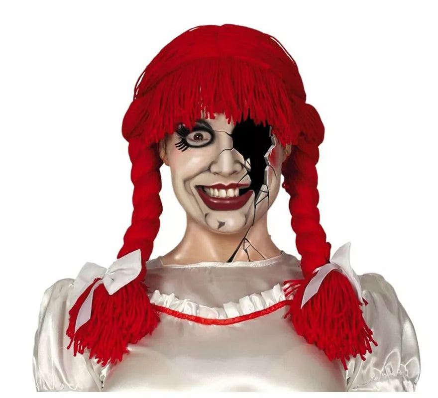 Peluca de Muñeca Poseída Roja