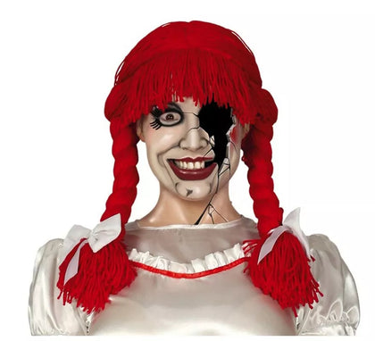 Peluca de Muñeca Poseída Roja