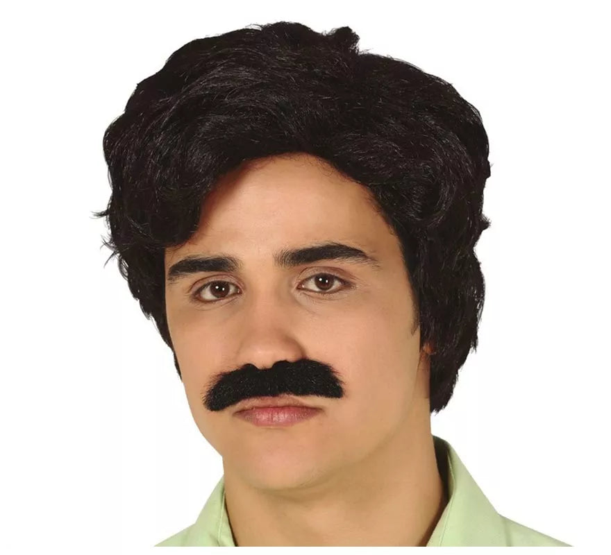 Peluca de Narcotraficante con Bigote