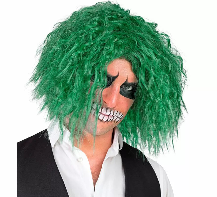 Peluca de Payaso Risueño verde