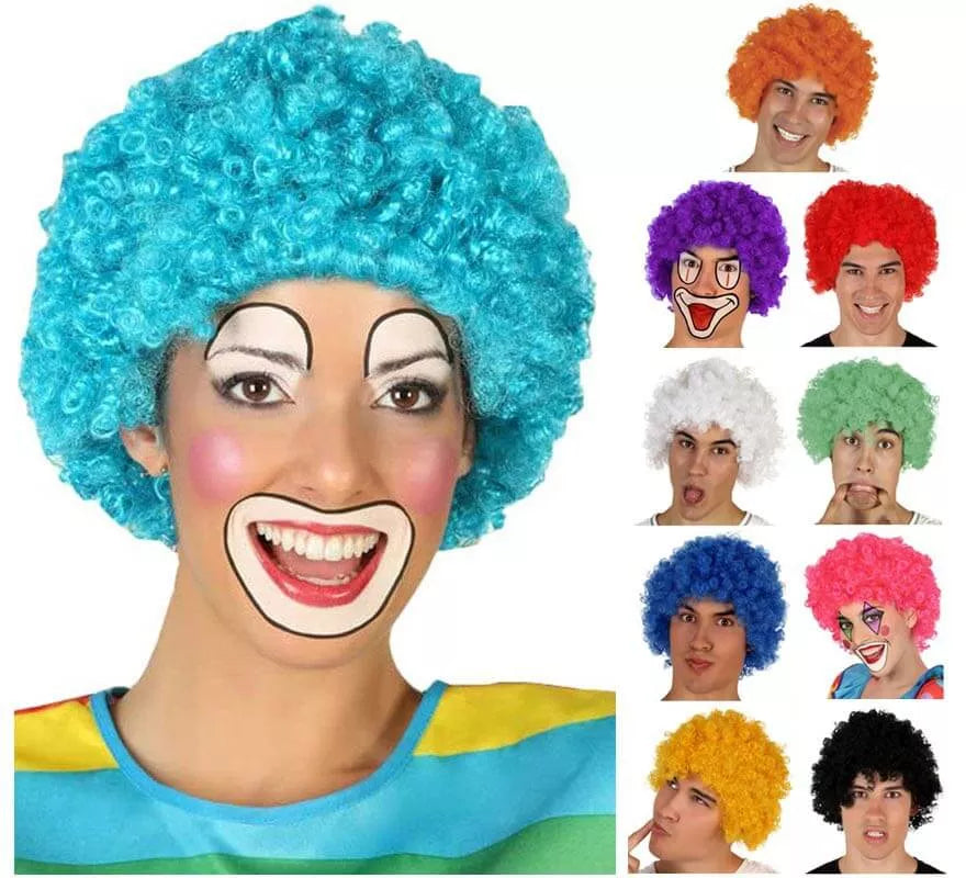 Translation missing: en.Peluca de Payaso Rizada en Varios colores