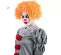 Peluca de Pennywise naranja corta y ondulada adulto
