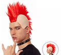 Peluca de Punky cresta rojo