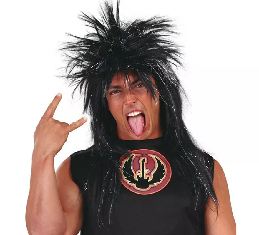 Peluca de Punky negra
