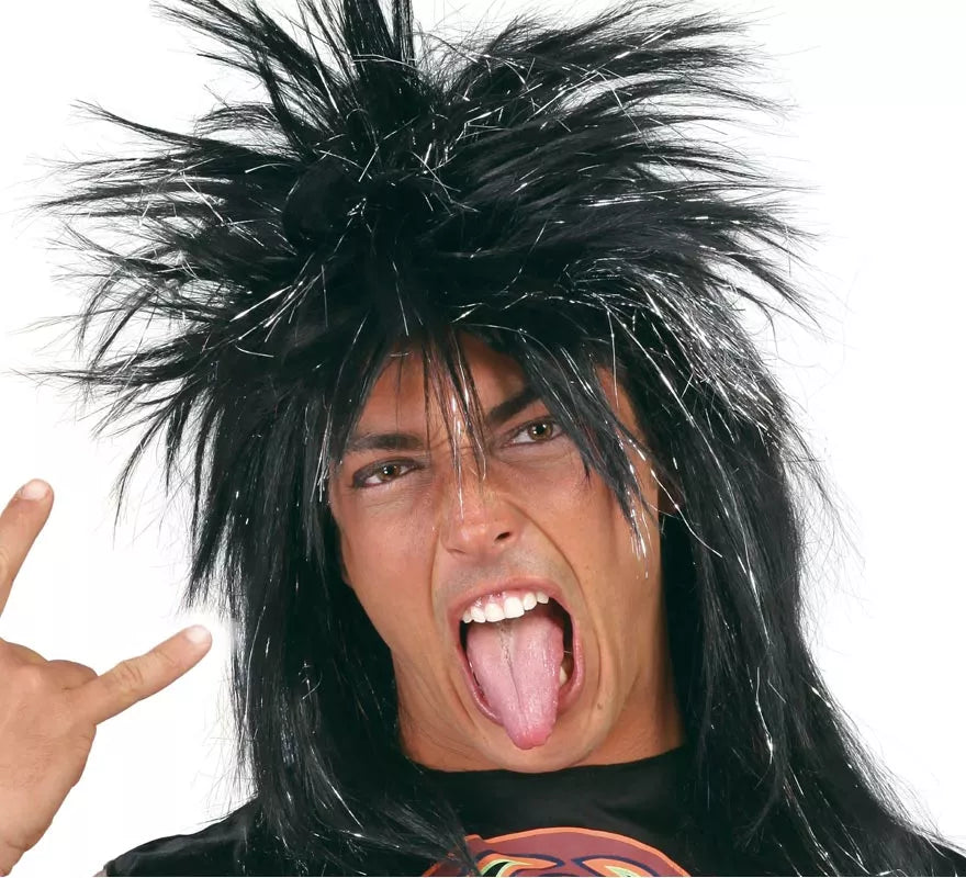 Peluca de Punky negra