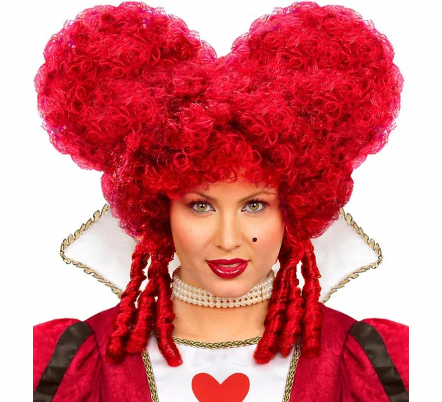 Peluca de Reina de Corazones Pelirroja