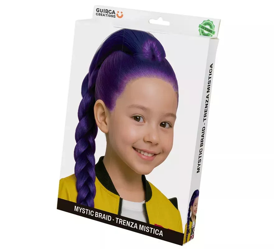 Translation missing: en.Peluca con trenza lila Cantante K-Pop
