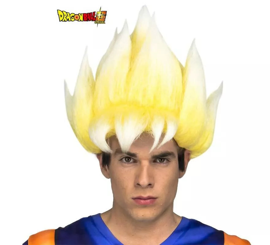 Peluca de Saiyan Son Goku de Dragón Ball en caja para hombre
