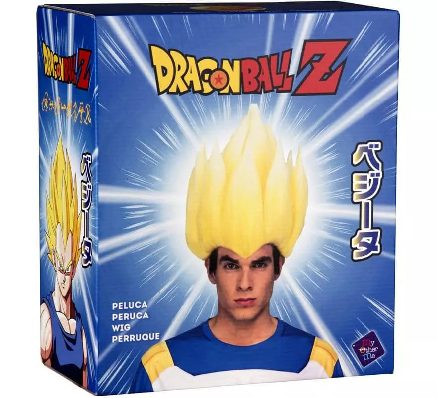 Peluca de Saiyan Vegeta de Dragón Ball en caja para hombre
