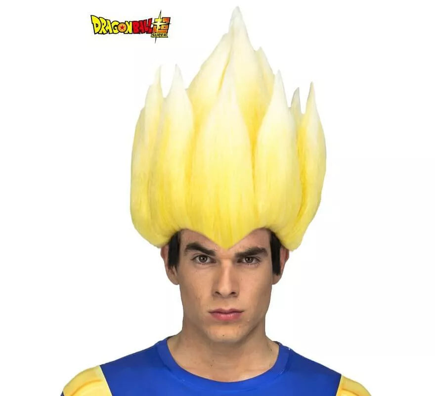 Peluca de Saiyan Vegeta de Dragón Ball en caja para hombre