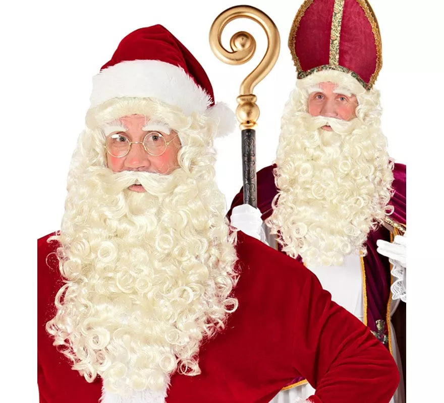 Translation missing: en.Peluca de Santa Claus o San Nicolás con Barba, Bigote y Cejas