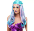 Peluca de Sirena Azul con perlas