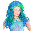 Peluca de Sirena Turquesa Esmeralda Larga Infantil