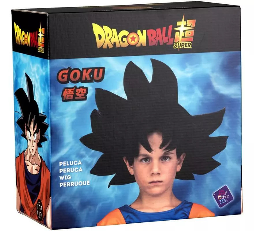 Peluca de Son Goku de Dragón Ball en caja para niño