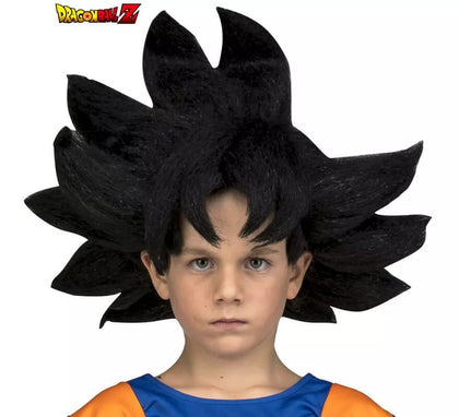 Peluca de Son Goku de Dragón Ball en caja para niño