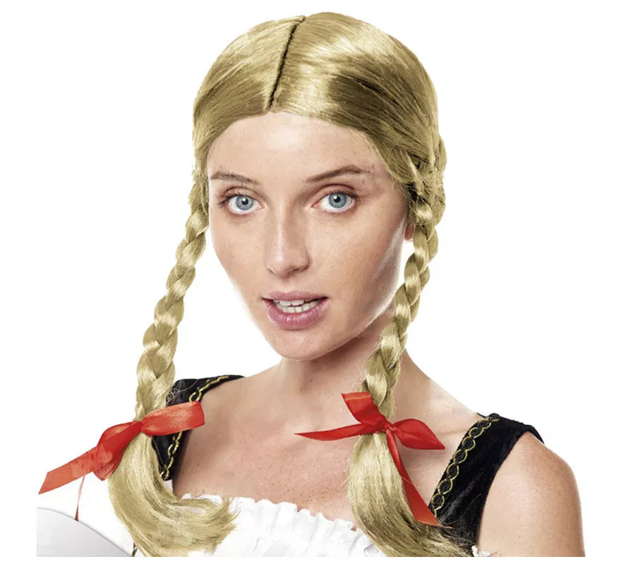 Peluca de Trenzas Rubia