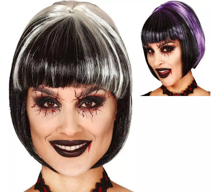 Peluca de Vampiresa con flequillo en varios colores