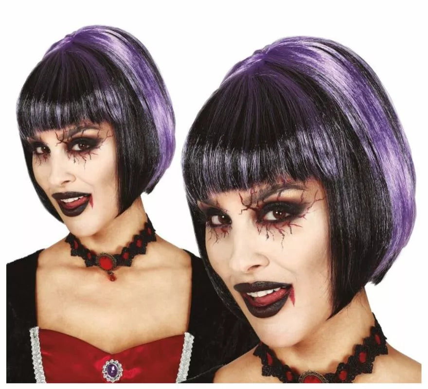Peluca de Vampiresa con flequillo en varios colores