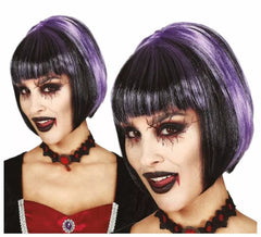 Vampiress wig with bangs in various colors