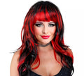 Peluca de Vampiresa negra y roja