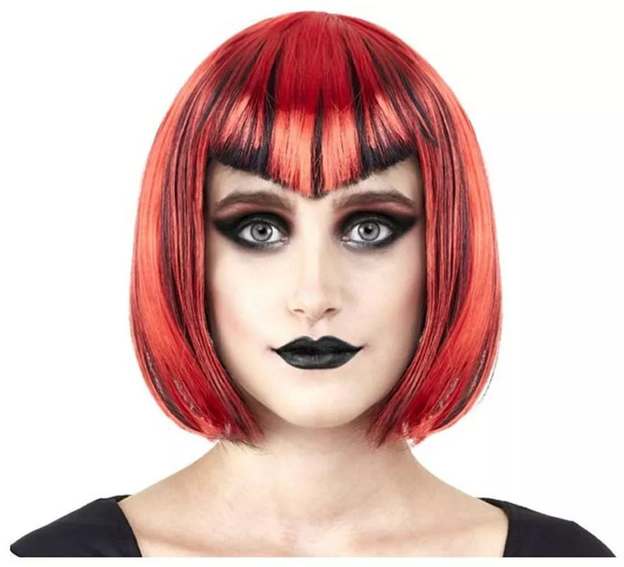 Peluca de Vampiresa roja Bob adulto