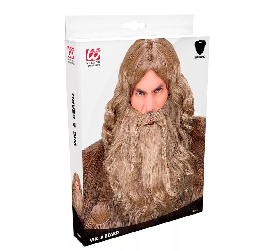 Translation missing: en.Peluca de Vikingo con barba y bigote adulto