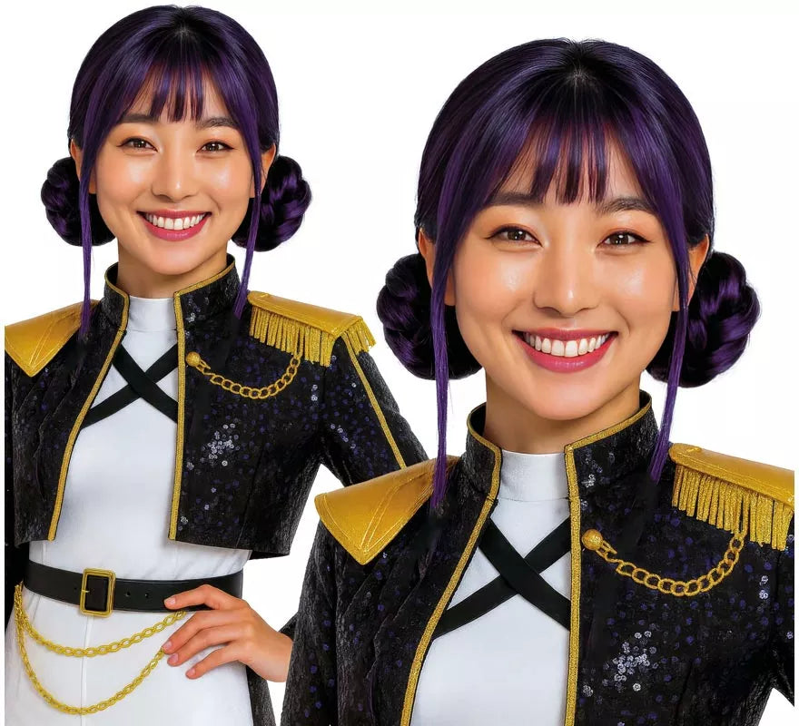 Peluca con moños de Cantante K-Pop