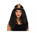 Peluca Egipcia negra con accesorrios