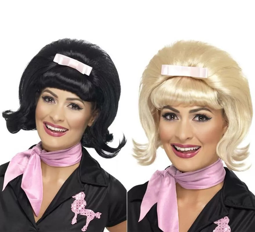 Translation missing: en.Peluca estilo Bob años 50 con Lazo para Mujer en varios colores