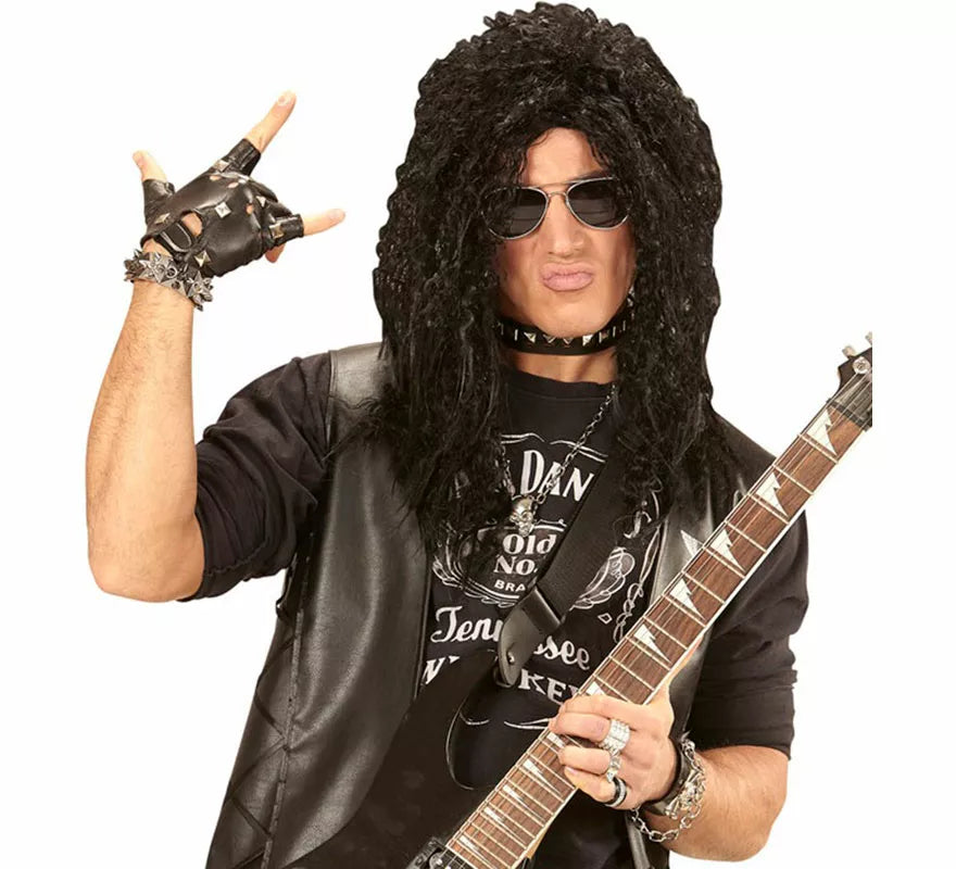 Peluca Hard Rock negra