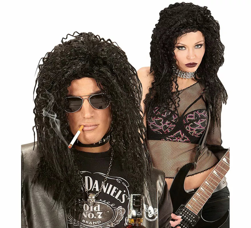 Peluca Hard Rock negra