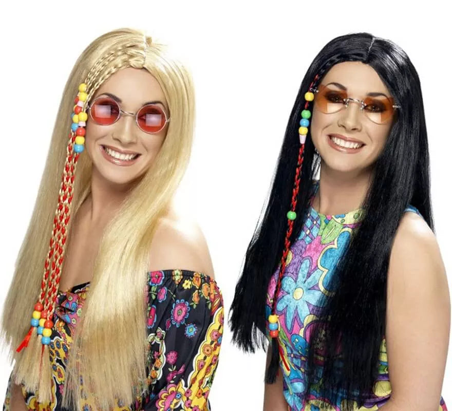 Translation missing: en.Peluca Hippy Party con Cuentas de Colores para Mujer en varios colores