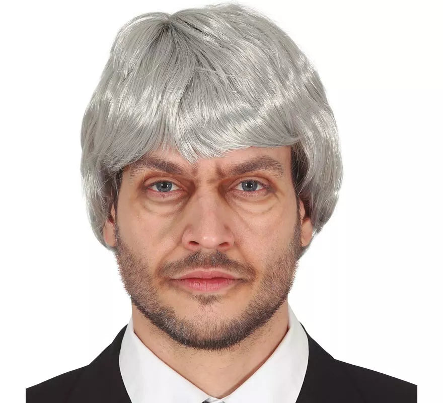 Peluca hombre canosa de viejo