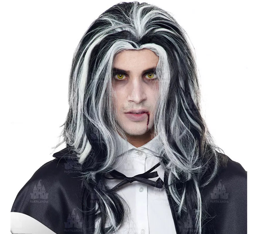Peluca Larga de Vampiro con mechas