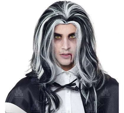 Peluca Larga de Vampiro con mechas