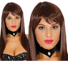 Brown straight wig