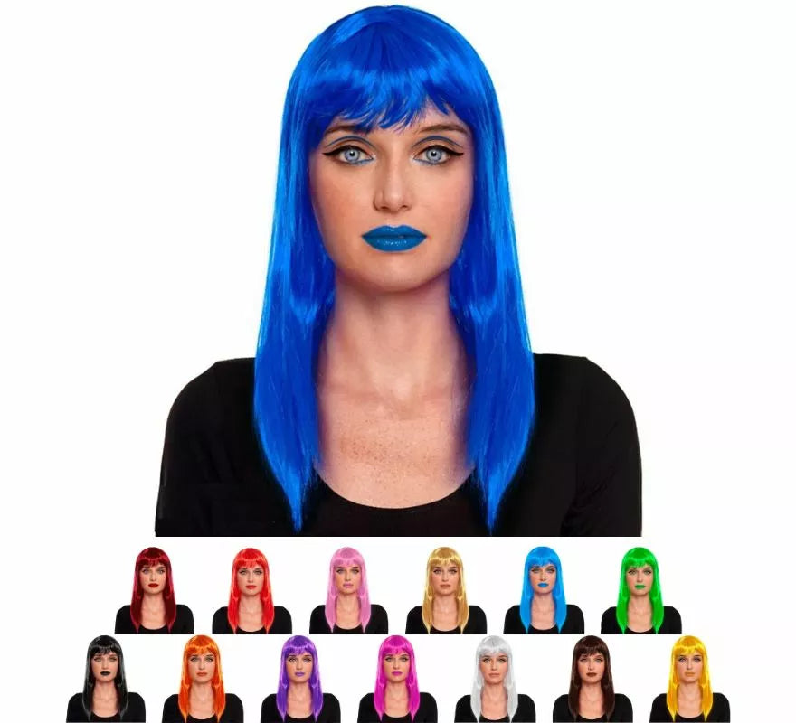 Peluca Lisa con Flequillo en varios colores