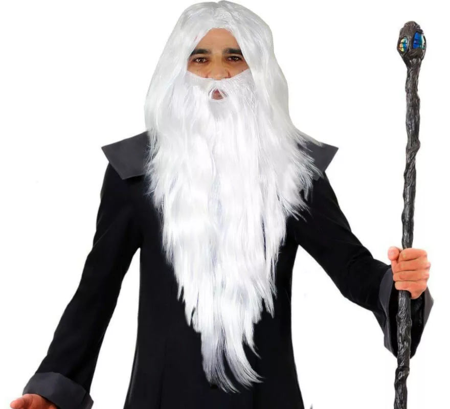Peluca Mago melena y barba