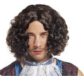 Peluca Medieval rizada corta para hombre