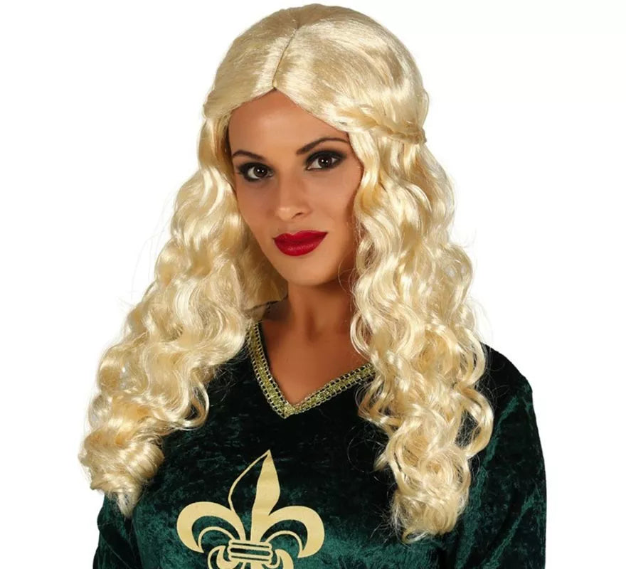 Peluca Medieval Rubia con Trenzas