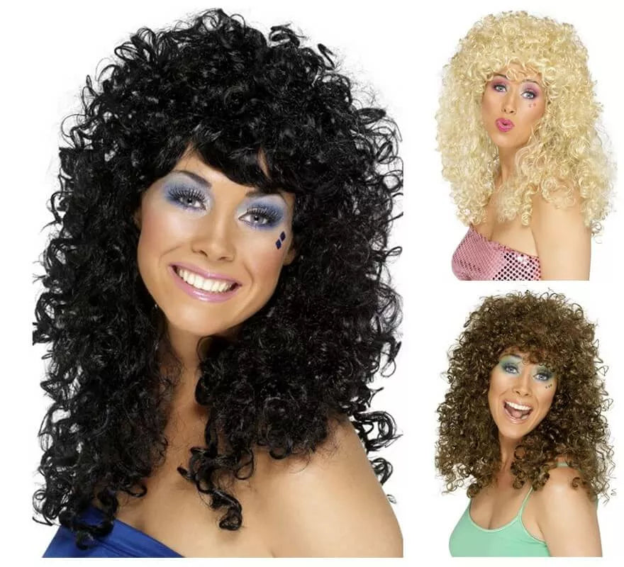 Translation missing: en.Peluca Melena Rizada Boogie de los Años 80 para Mujer en varios colores
