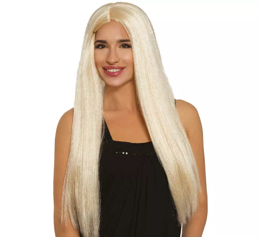 Peluca melena rubia de Colegiala