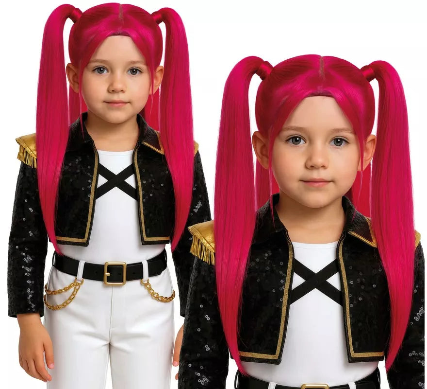 Peluca con coletas Cantante K-Pop Poison