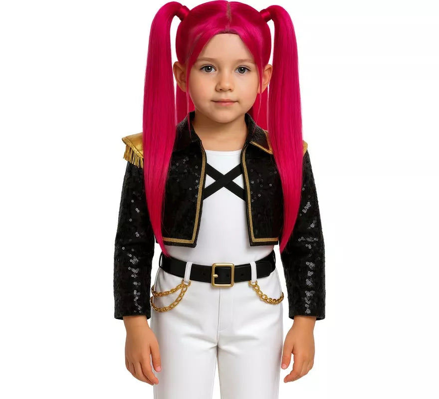 Peluca con coletas Cantante K-Pop Poison