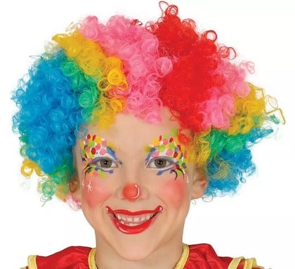 Peluca multicolor de Payaso infantil