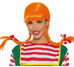 Orange Wig with Braids