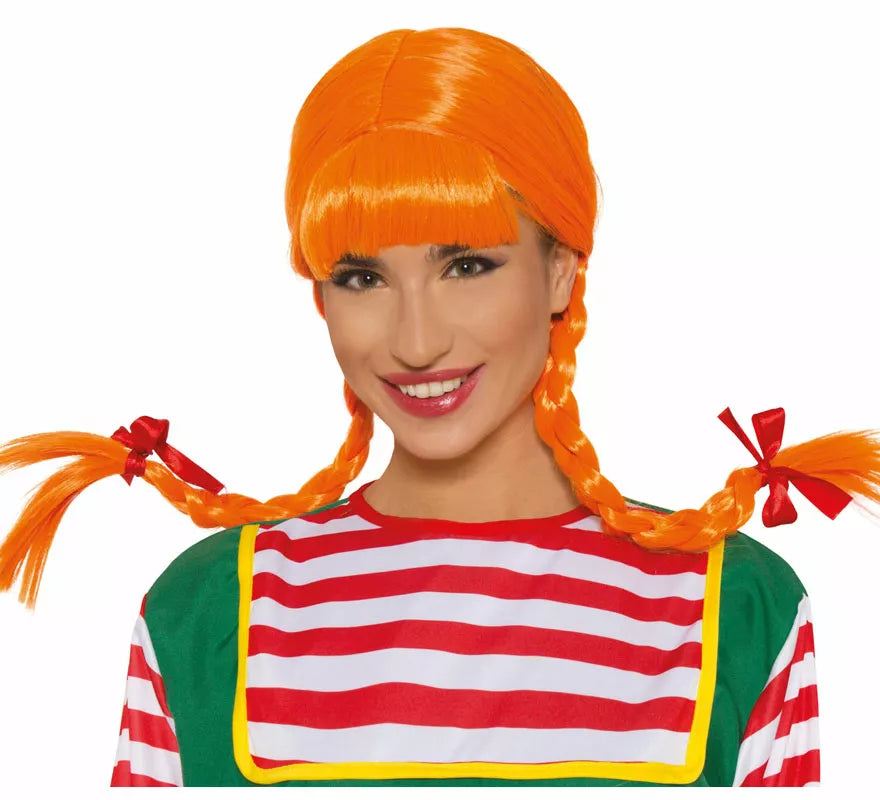 Translation missing: en.Peluca Naranja con Trenzas